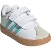 imageAdidas BabyBoys Vl Court 30 Hook ampamp Loop SneakerWhiteFlash AquaAlumina