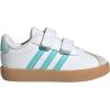 imageAdidas BabyBoys Vl Court 30 Hook ampamp Loop SneakerWhiteFlash AquaAlumina