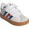 imageAdidas BabyBoys Vl Court 30 Hook ampamp Loop SneakerWhiteTeam Royal BlueBetter Scarlet