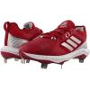 imageAdidas Womens EG5634 Baseball Shoe BlackSilverWhiteRedWhite