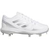 imageAdidas Womens EG5634 Baseball Shoe BlackSilverWhiteWhiteSilver MetallicSilver Metallic