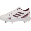 imageAdidas Womens EG5634 Baseball Shoe BlackSilverWhiteWhiteTeam MaroonTeam Collegiate Burgundy