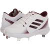imageAdidas Womens EG5634 Baseball Shoe BlackSilverWhiteWhiteTeam MaroonTeam Collegiate Burgundy
