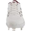 imageAdidas Womens EG5634 Baseball Shoe BlackSilverWhiteWhiteTeam MaroonTeam Collegiate Burgundy