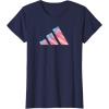 imageadidas Badge of Sport Americana Three Bar Graphic TShirtNavy Blue