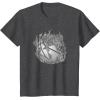 imageadidas Badge of Sport Basketball On Fire Graphic TShirtDark Heather Grey