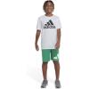 imageadidas Boys Elastic Waistband Performance ShortsCourt Green