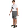 imageadidas Boys Elastic Waistband Performance ShortsDark Grey