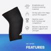 imageadidas Elbow Support Sleeve  Seamless and Smooth Elbow Support for Training Competitions and General Fitness  Ergonomic Design Nylon Trim  Durable ampamp Breathable  Black Red Logo Largeadidas Knee Support