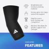 imageadidas Elbow Support Sleeve  Seamless and Smooth Elbow Support for Training Competitions and General Fitness  Ergonomic Design Nylon Trim  Durable ampamp Breathable  Black Red Logo Largeadidas Elbow Support