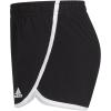 imageadidas Girls Elastic Waistband Retro Woven Gym ShortsBlack