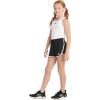 imageadidas Girls Elastic Waistband Retro Woven Gym ShortsBlack