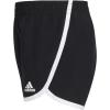 imageadidas Girls Elastic Waistband Retro Woven Gym ShortsNew Black