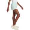 imageadidas Girls Elastic Waistband Retro Woven Gym ShortsSemi Flash Aqua