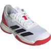 imageadidas Kids Courtflash Tennis SneakerWhiteBlackLucid Red