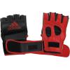 imageadidas MMA Grappling Hook ampamp Loop MMA Training Gloves  for Men Women Unisex  Gloves with Open Palm for MMA Boxing Kickboxing Training ampamp FitnessBlackChromium Red