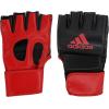 imageadidas MMA Grappling Hook ampamp Loop MMA Training Gloves  for Men Women Unisex  Gloves with Open Palm for MMA Boxing Kickboxing Training ampamp FitnessBlackChromium Red