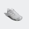 imageadidas Mens Adizero Afterburner 8 CleatsTeam Light GreyWhiteSilver Metallic