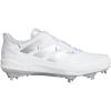 imageadidas Mens Adizero Afterburner 8 CleatsWhiteSilver MetallicTeam Light Grey