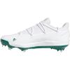 imageadidas Mens Adizero Afterburner 8 CleatsWhiteTeam Dark GreenTeam Semi Sol Green
