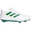 imageadidas Mens Adizero Afterburner 8 CleatsWhiteTeam Dark GreenTeam Semi Sol Green