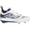 imageadidas Mens Adizero Afterburner Nwv Cleats SneakerTeam Navy BlueSilver MetallicWhite