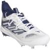 imageadidas Mens Adizero Afterburner Nwv Cleats SneakerTeam Navy BlueSilver MetallicWhite