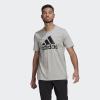 imageadidas Mens Badge of Sport TeeMedium Grey HeatherBlack