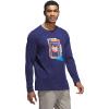 imageadidas Mens Beyond Graphic Long Sleeve TShirtDark Blue