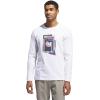 imageadidas Mens Beyond Graphic Long Sleeve TShirtWhite