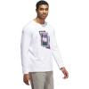 imageadidas Mens Beyond Graphic Long Sleeve TShirtWhite