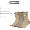 imageadidas Mens Cushioned X 3 MidCrew Socks 3PairBeige ToneBlanch CargoBlack