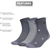 imageadidas Mens Cushioned X 3 MidCrew Socks 3PairOnix GreyClear Onix GreyAcid Orange