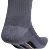 imageadidas Mens Cushioned X 3 MidCrew Socks 3PairOnix GreyClear Onix GreyAcid Orange