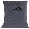 imageadidas Mens Cushioned X 3 MidCrew Socks 3PairOnix GreyClear Onix GreyAcid Orange