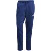 imageadidas Mens Essentials 3Stripes Fleece Open Hem PantsDark BlueWhite