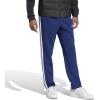 imageadidas Mens Essentials 3Stripes Fleece Open Hem PantsDark BlueWhite