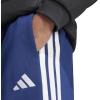 imageadidas Mens Essentials 3Stripes Fleece Open Hem PantsDark BlueWhite