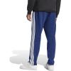 imageadidas Mens Essentials 3Stripes Fleece Open Hem PantsDark BlueWhite
