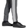 imageadidas Mens Essentials 3Stripes Fleece Open Hem PantsDark Grey HeatherWhite
