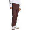 imageadidas Mens Essentials 3Stripes Fleece Open Hem PantsShadow BrownBlack