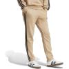 imageadidas Mens Essentials 3Stripes Fleece Open Hem PantsWarm SandstoneBlack