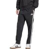 imageadidas Mens Essentials 3Stripes Open Hem Stanford PantsBlackWhite