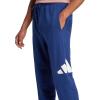 imageadidas Mens Essentials Big Logo French Terry PantsDark BlueWhite