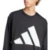 imageadidas Mens Essentials Big Logo Single Jersey Long Sleeve TShirtBlackWhite