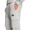 imageadidas Mens Essentials Feel Cozy Fleece Cargo PantsMedium Grey HeatherBlack