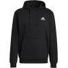 imageadidas Mens Essentials Fleece HoodieBlackWhite