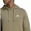 imageadidas Mens Essentials Fleece HoodieOrbit GreenWhite