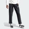 imageadidas Mens Essentials Fleece Open Hem 3Stripes Pants Black Medium