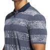 imageadidas Mens GoTo Printed Golf Polo ShirtCollegiate Navy